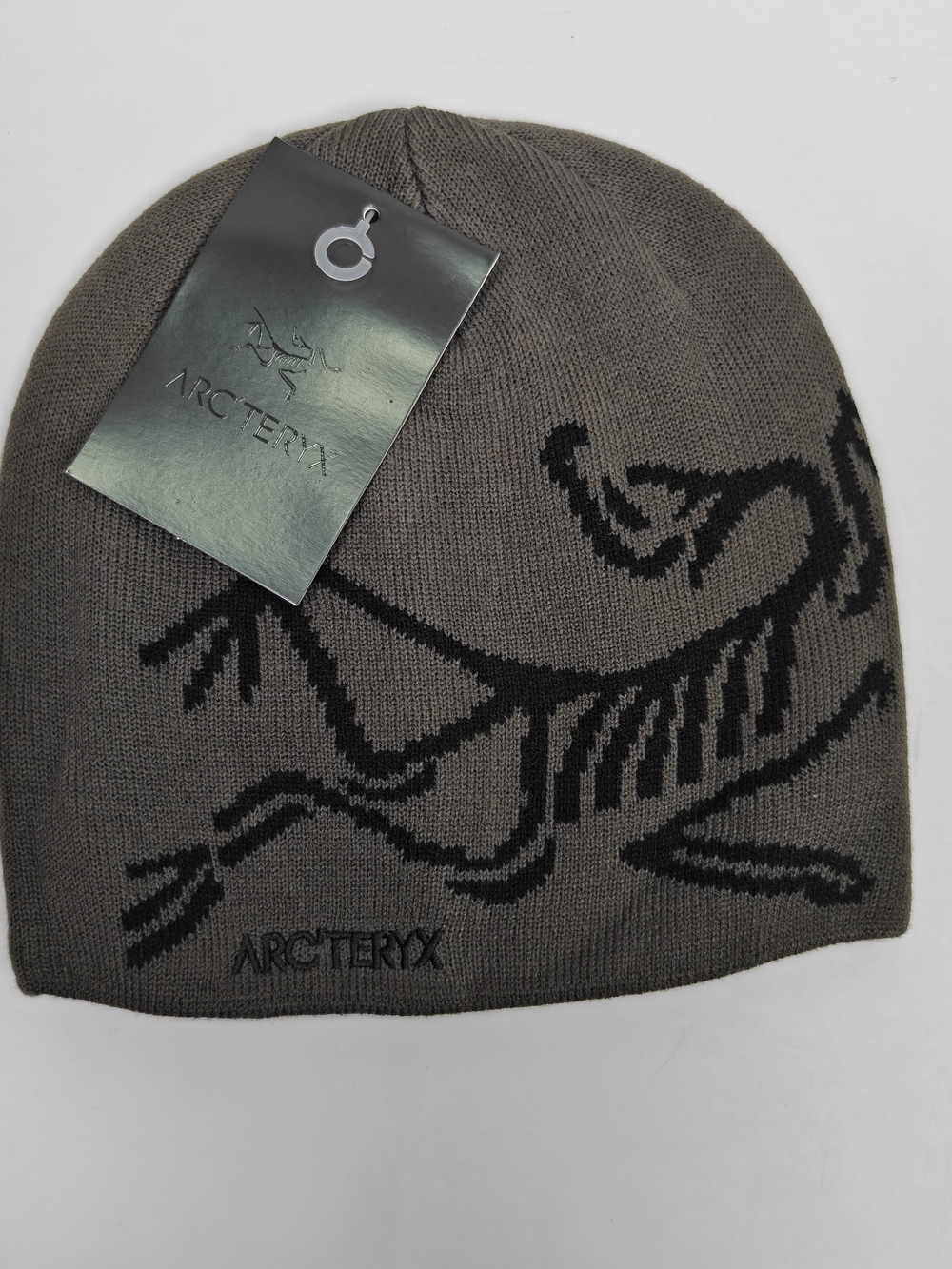 Arc'teryx Grey And Black Bird Head Toque Skullcap Beanie